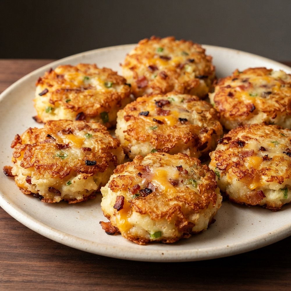 Air-Fried Loaded Mashed Potato Patties