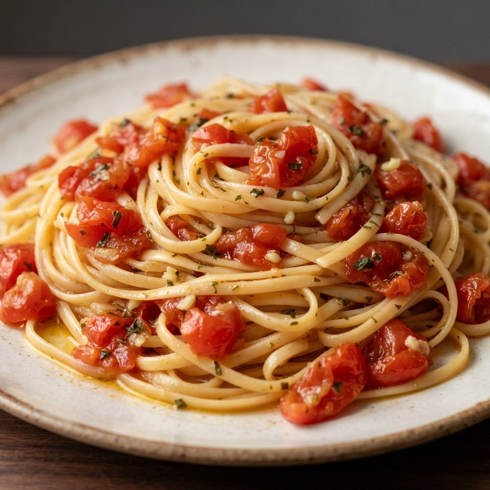 Pasta with Fresh Tomato and Basil