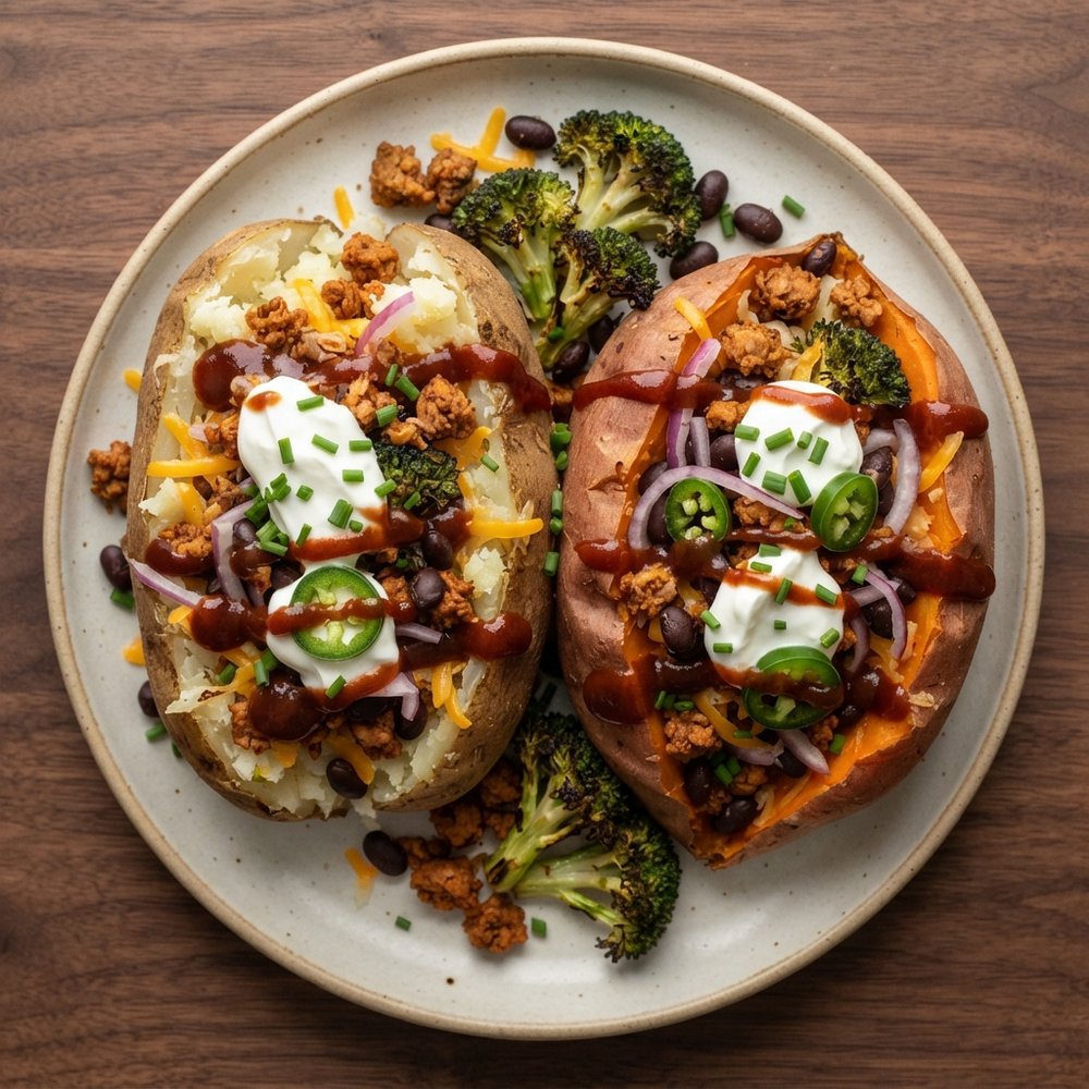 Vegetable-Packed Loaded Potato Board