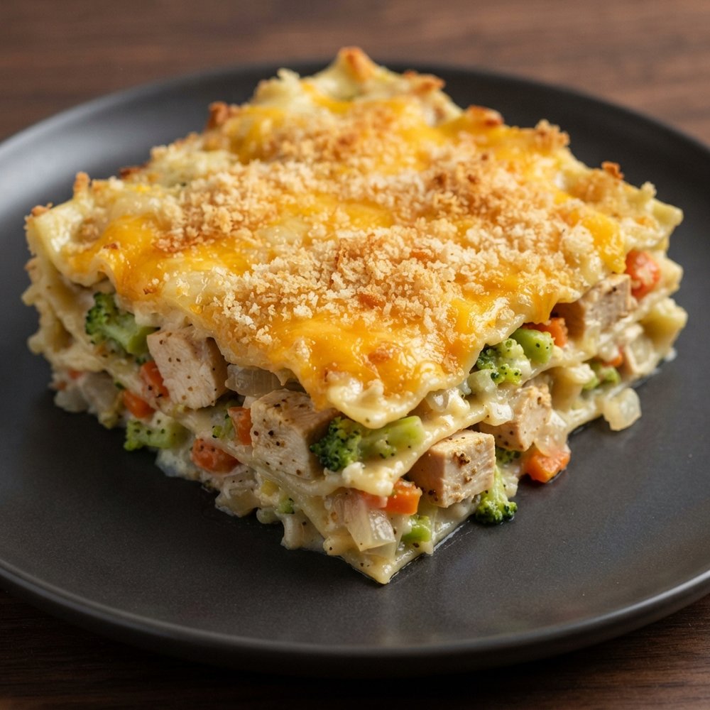 Rotisserie Chicken Lasagna with Double Cheddar