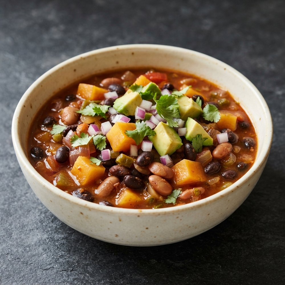 Papaya and Citrus Bean Chili
