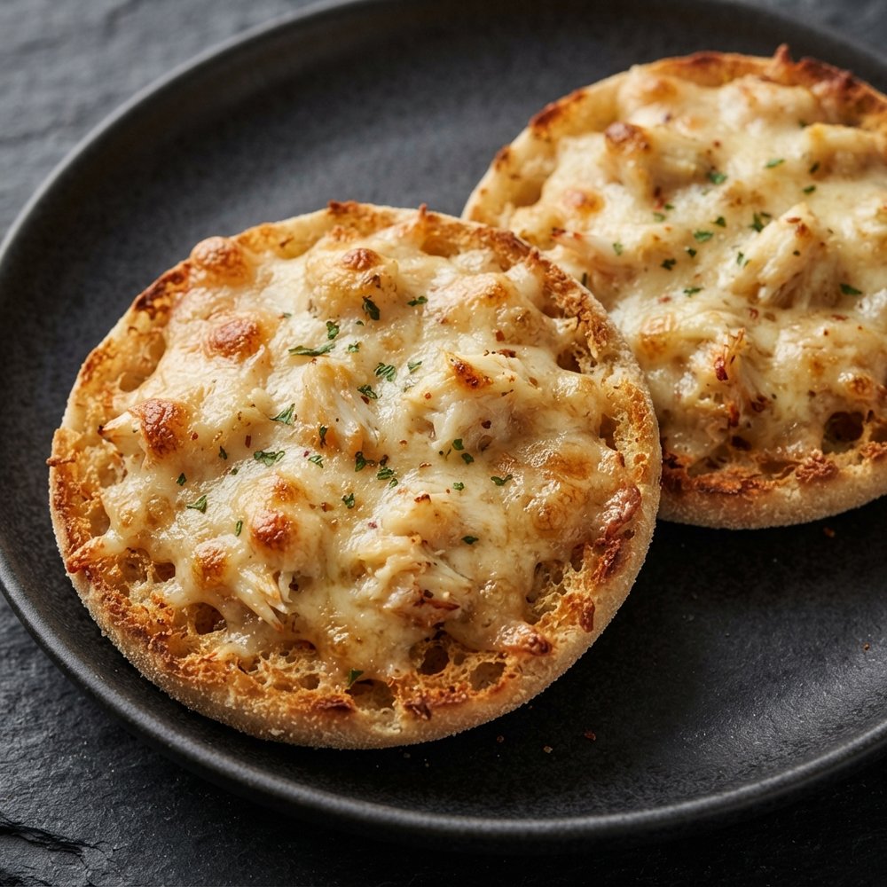 Cheesy Crab English Muffin Bites