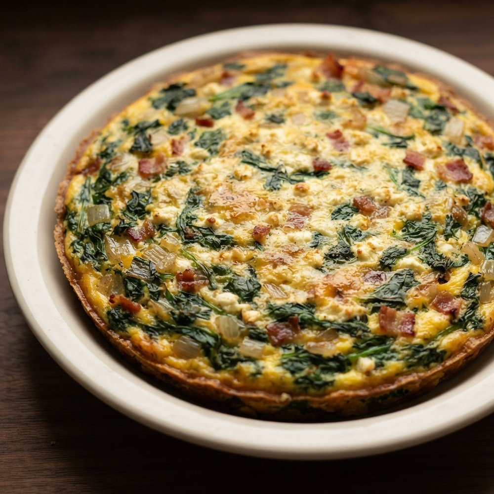 Chef John's Crustless Spinach & Feta Bake