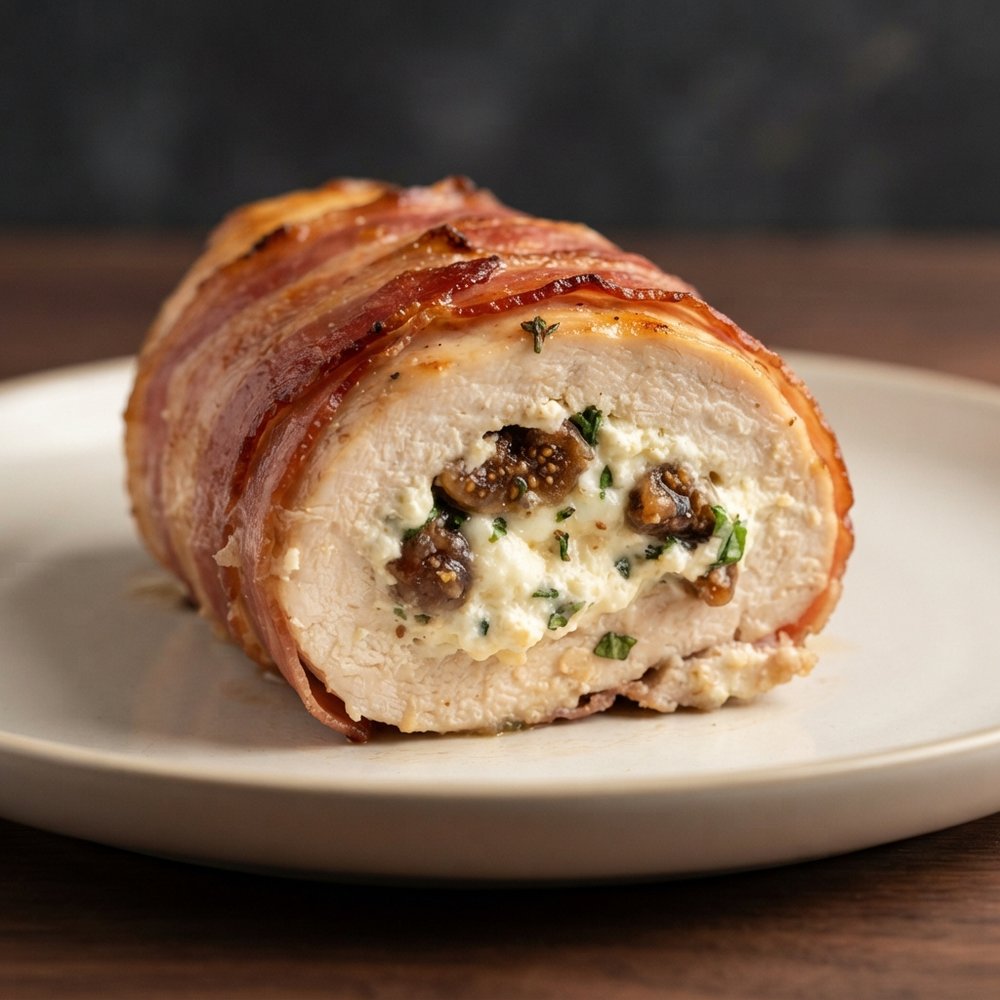 Fig and Goat Cheese–Stuffed Chicken Wrapped in Prosciutto
