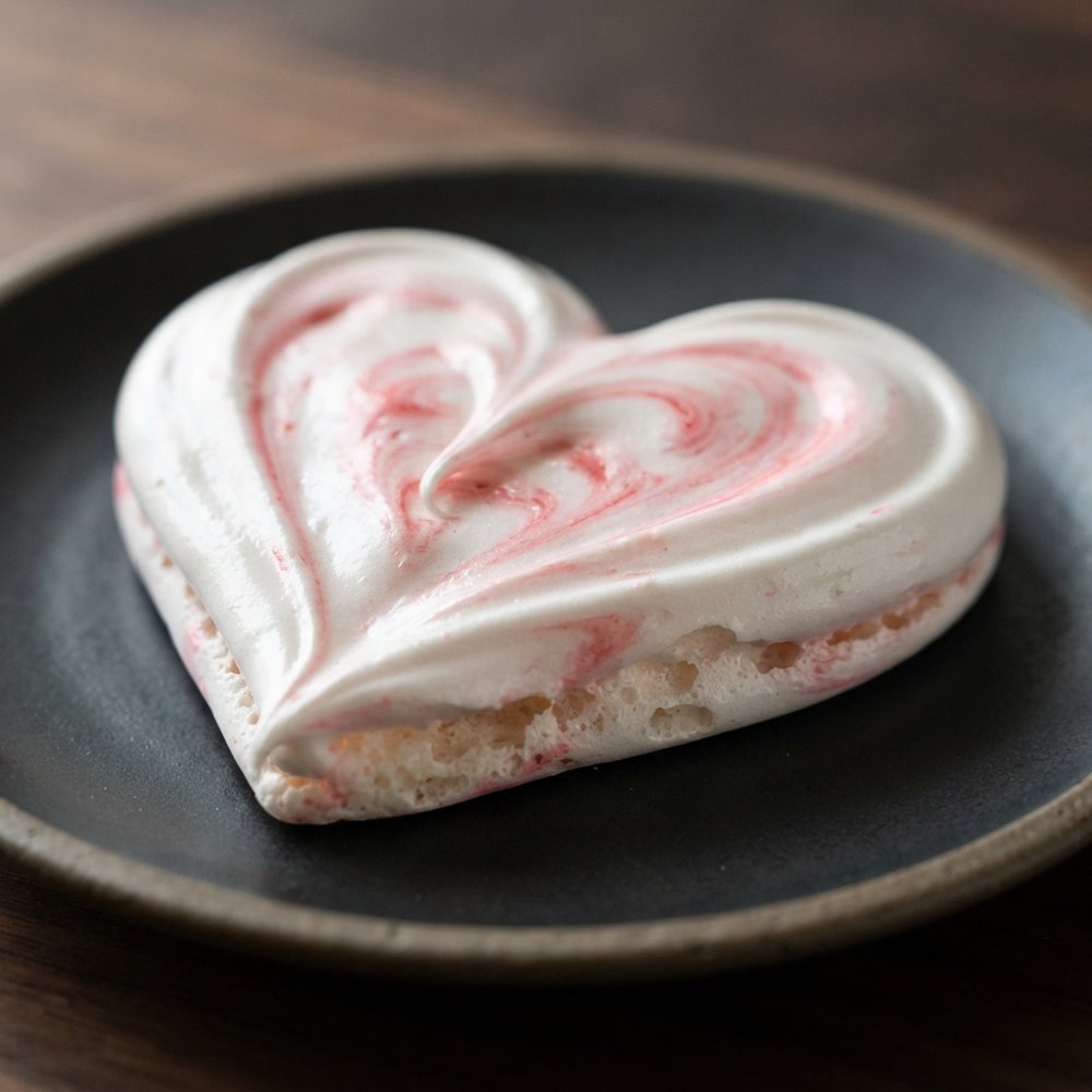 Pink Swirled Meringue Hearts