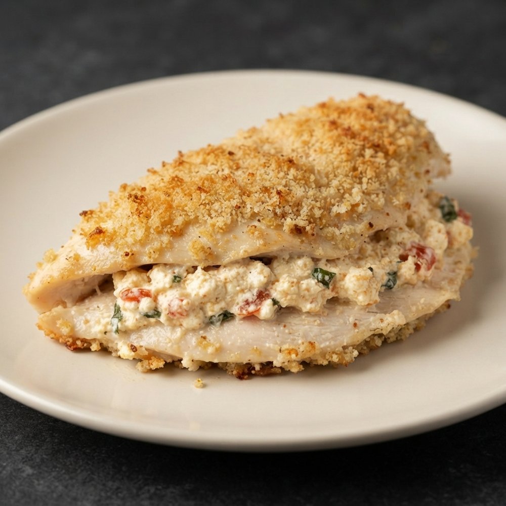Baked Chicken with Tomato-Basil Feta
