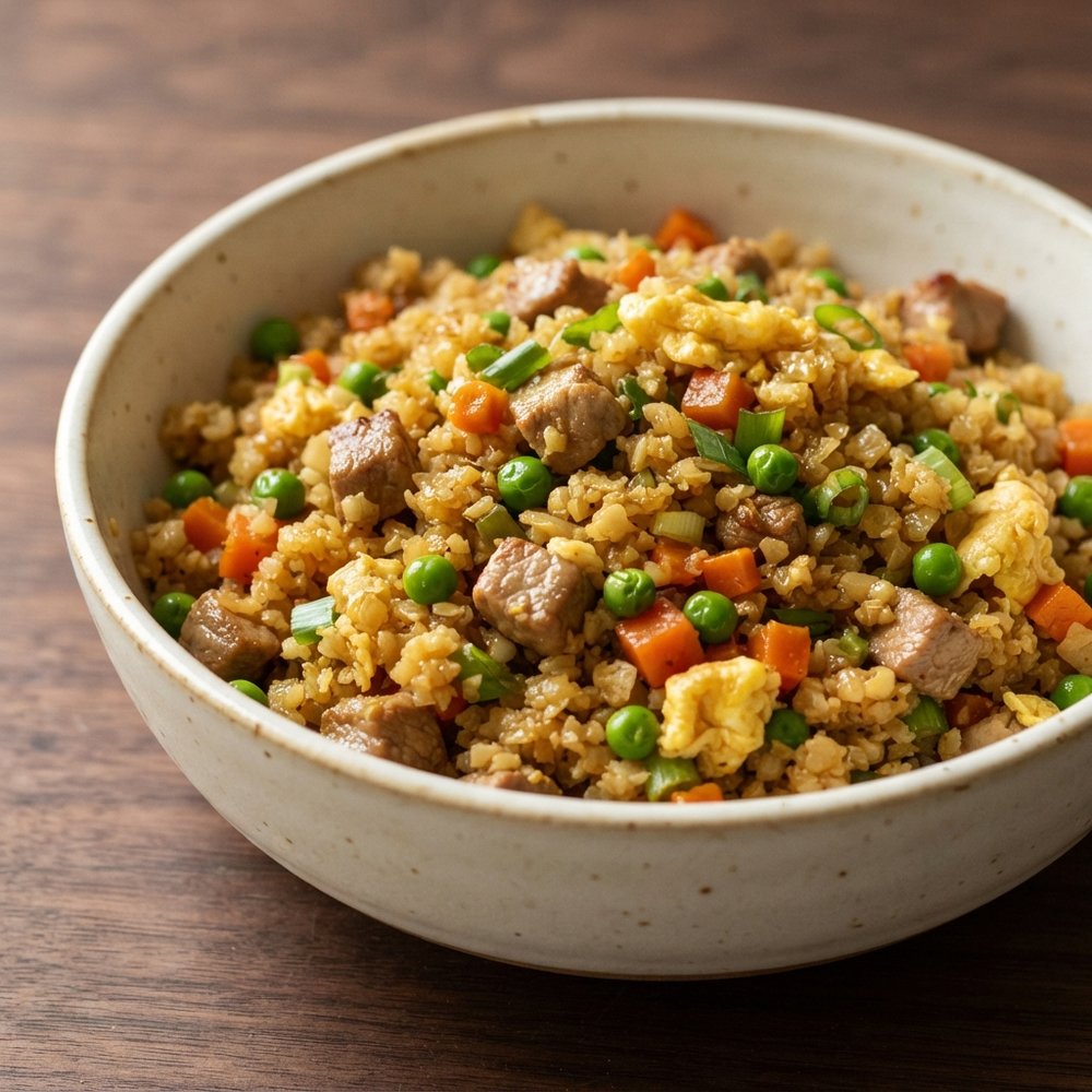 Pork and Veggie Cauliflower ‘Fried Rice’