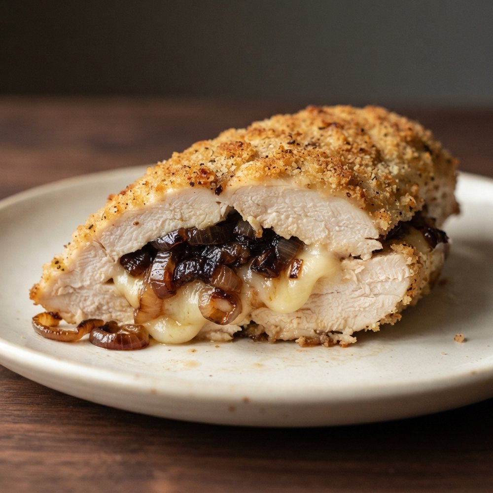 Caramelized Onion and Gouda Stuffed Chicken