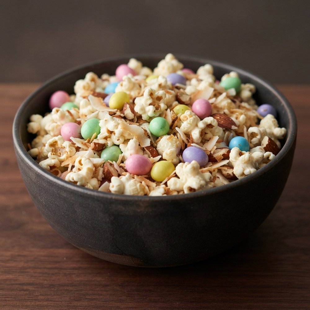 Springtime Candy Egg Popcorn Mix