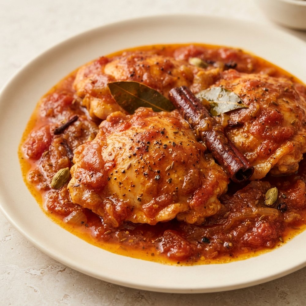 Spiced Tomato Chicken Thighs (Indian Style)