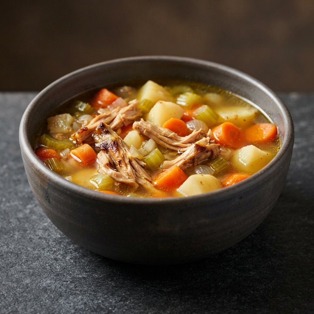 Hearty Cornish Hen Broth Soup