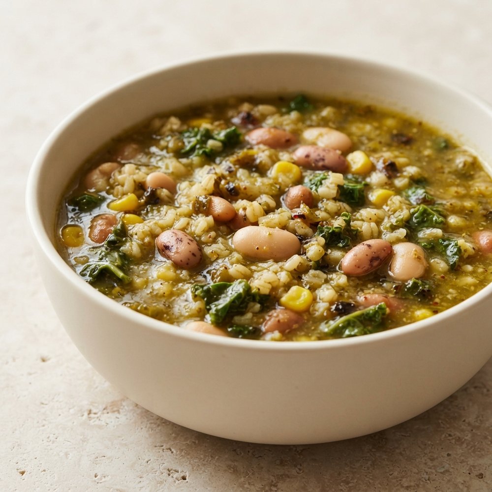 Plant-Based Chili Verde with Tomatillos