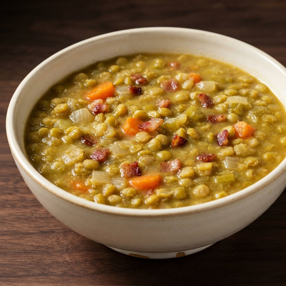 Pressure Cooker Split Pea Soup with Bacon