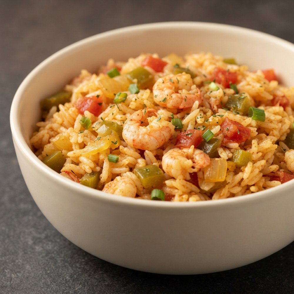 Crawfish Tails and Rice in the Rice Cooker