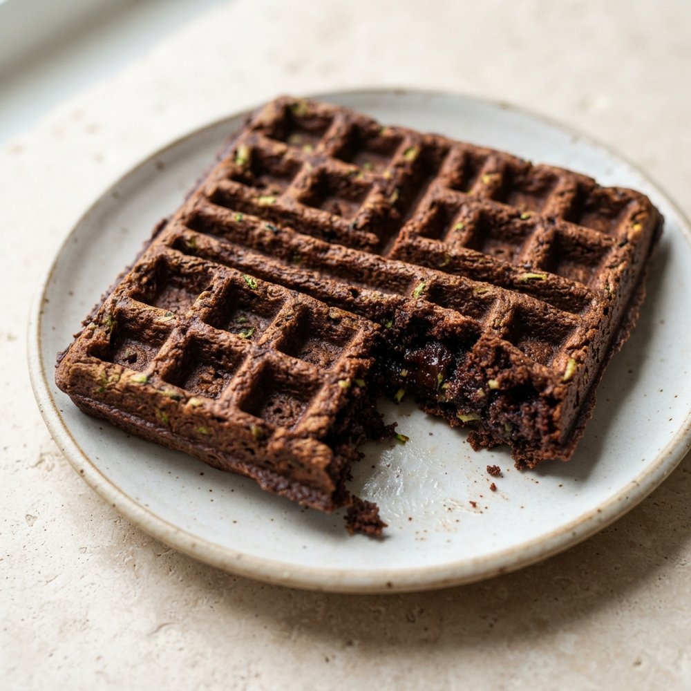 Chocolate Zucchini Waffles (Gluten-Free)