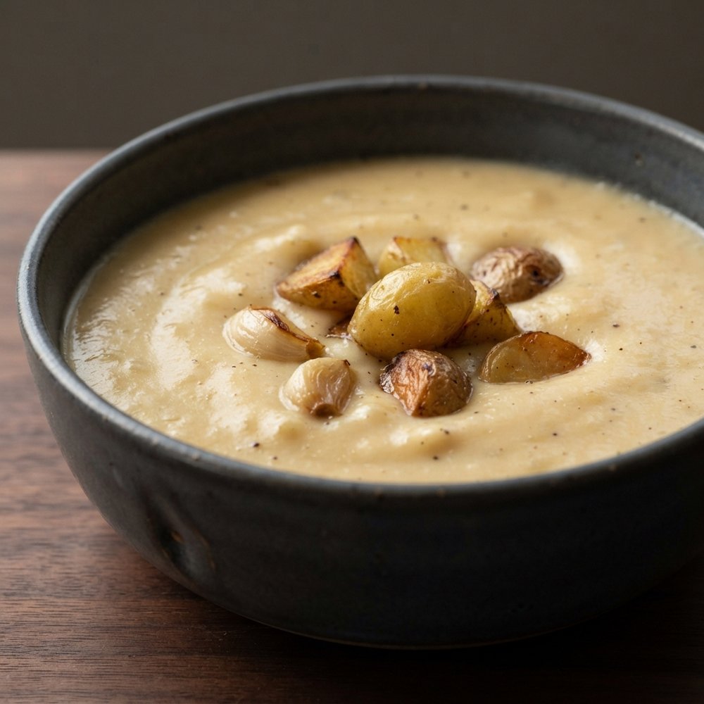 Creamy Roasted Garlic and Potato Soup