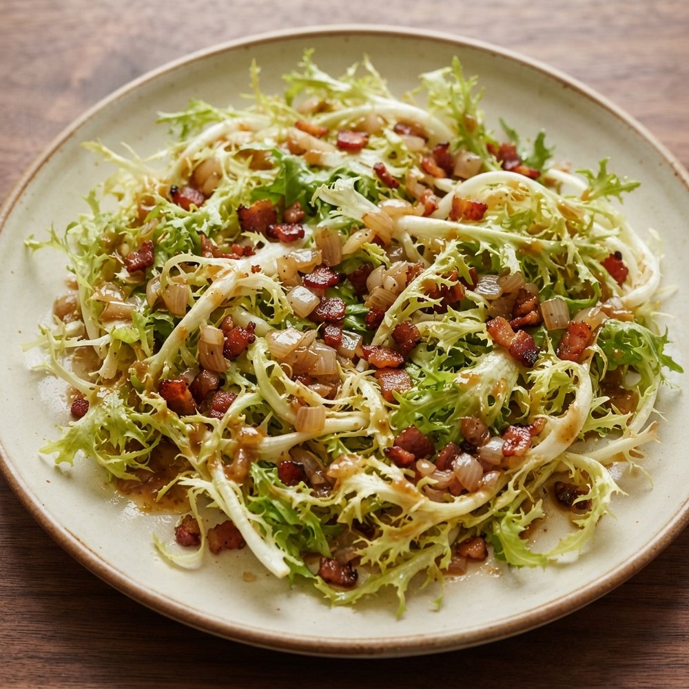 Frisee Salad with Hot Bacon Dressing