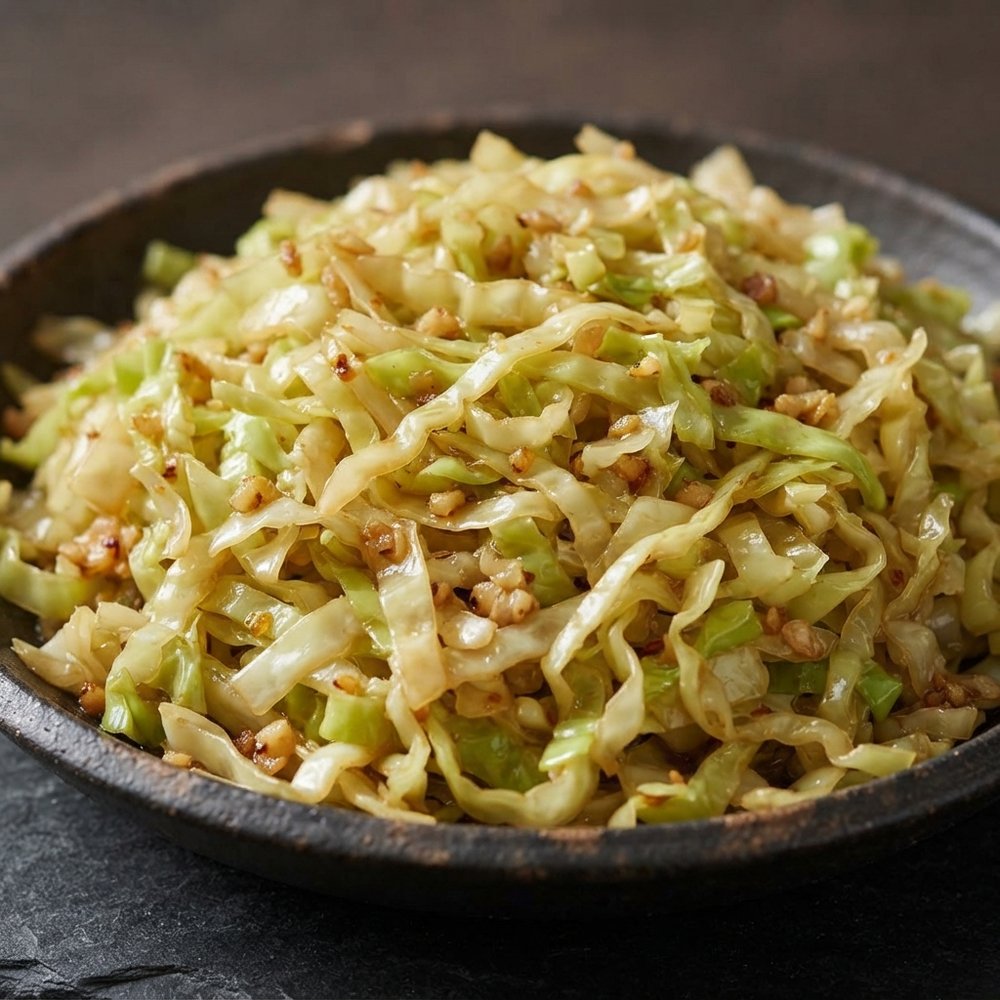 Quick Garlic Cabbage Stir-Fry