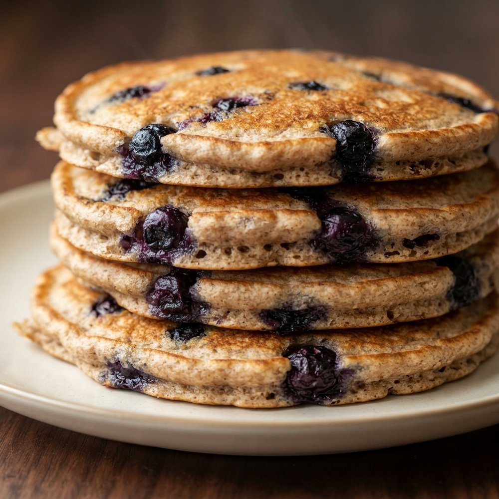 Blueberry Whole-Wheat Pancakes