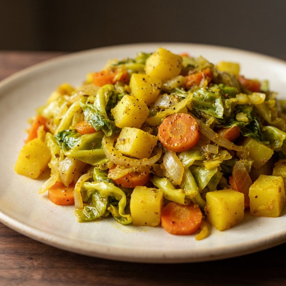 Atakilt Wot (Ethiopian Spiced Cabbage with Potatoes)