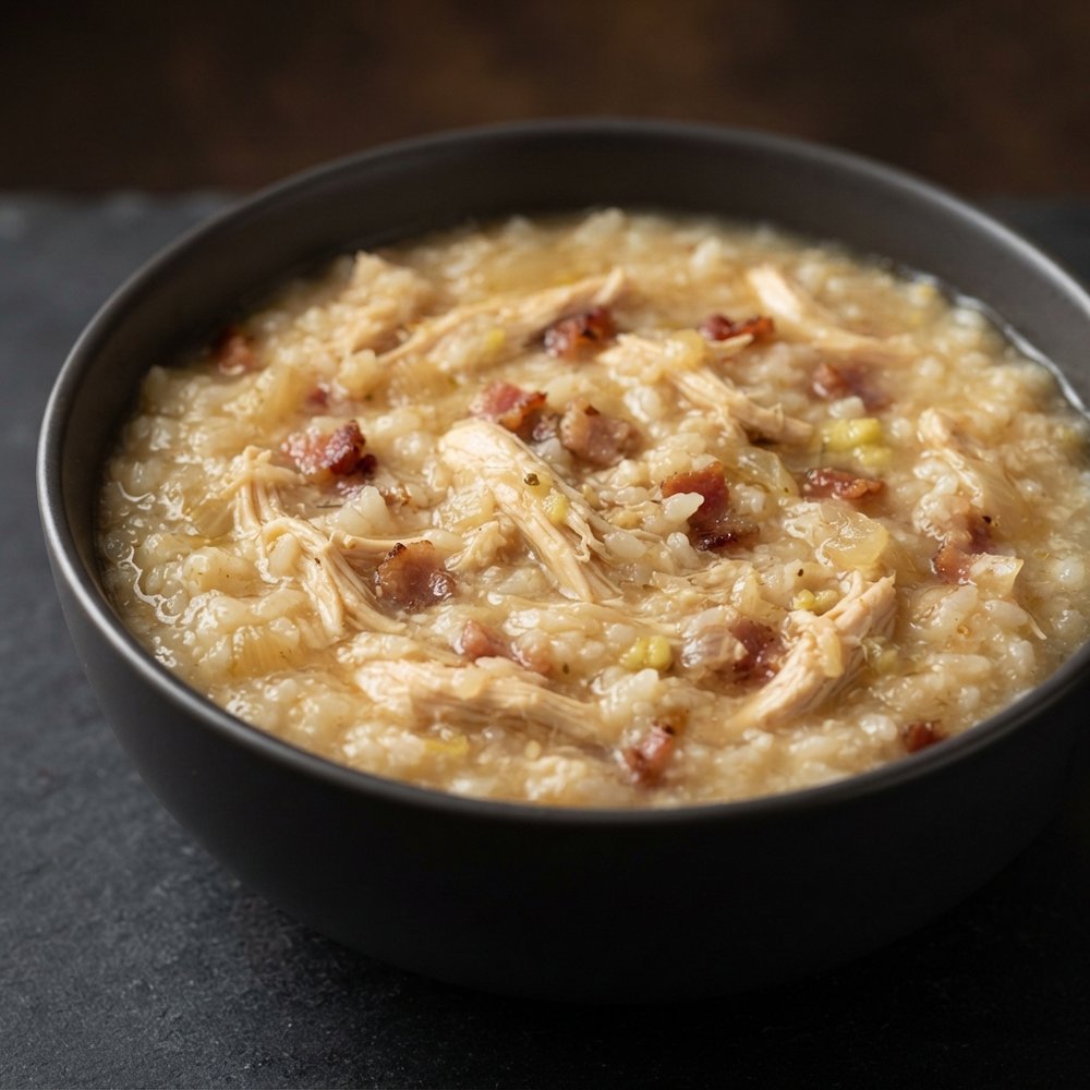 Pressure Cooker Chicken Congee (Chinese Rice Porridge)