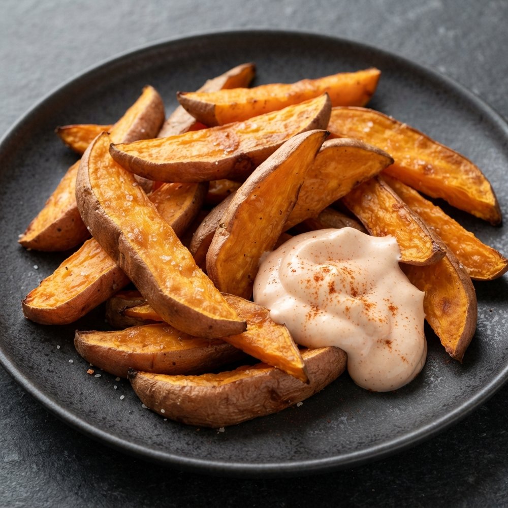 Baked Yam Fries with Dip