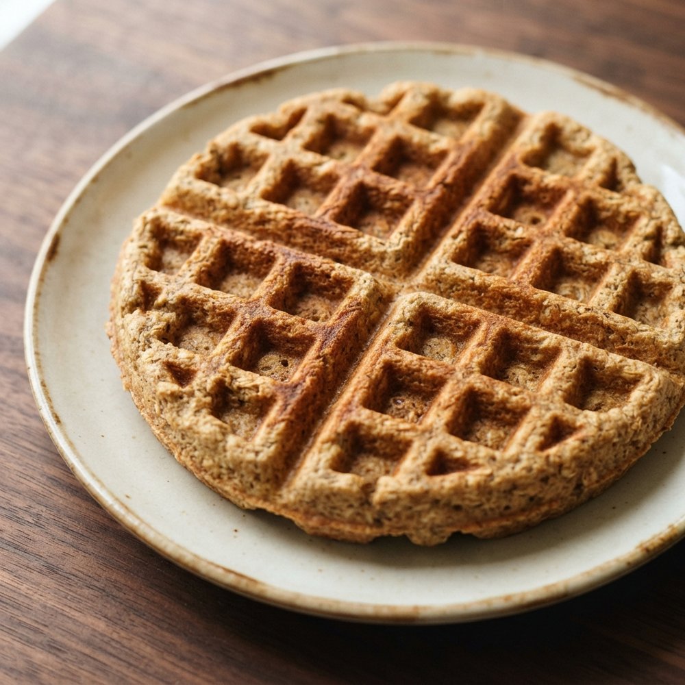 Plant-Based Oat and Flax Waffles