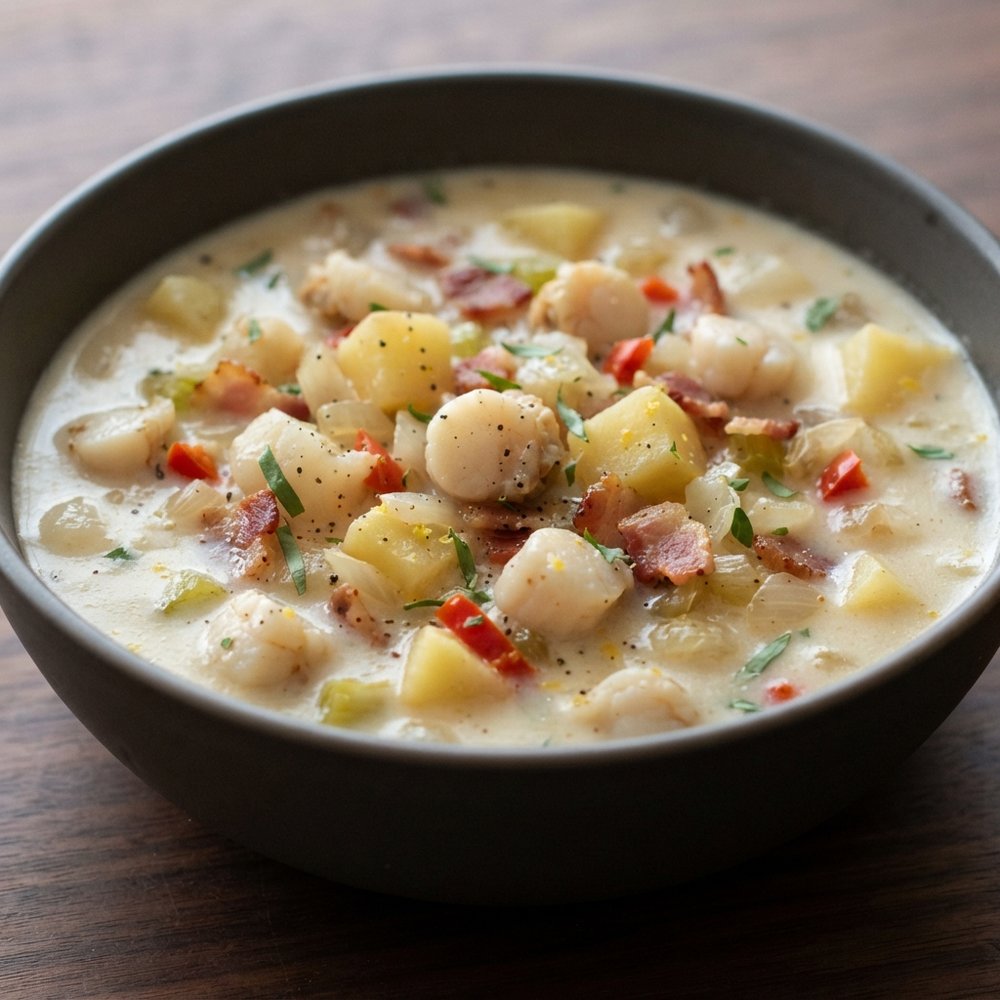 Chef John’s Creamy Bay Scallop Chowder
