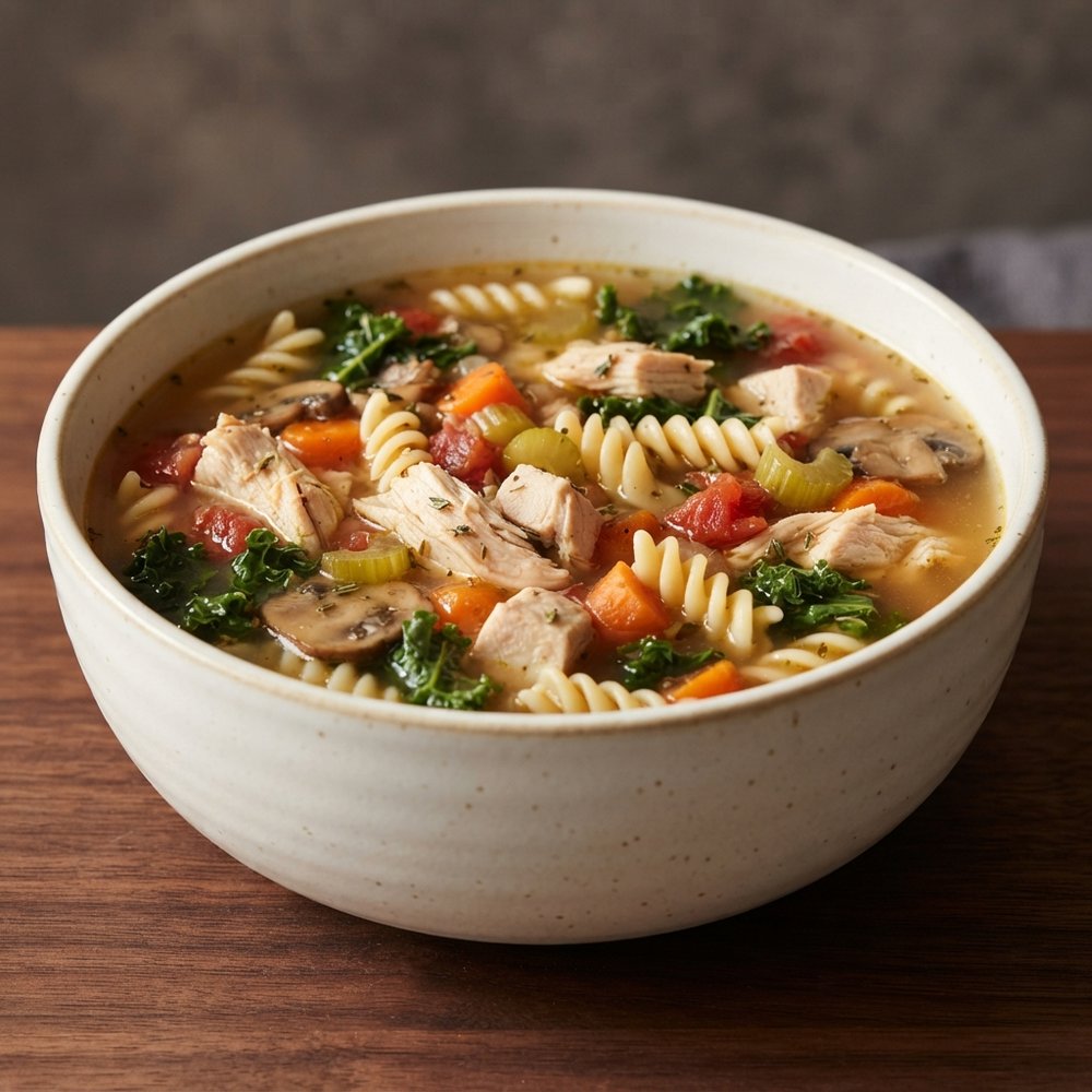 Pressure Cooker Turkey Pasta Vegetable Soup