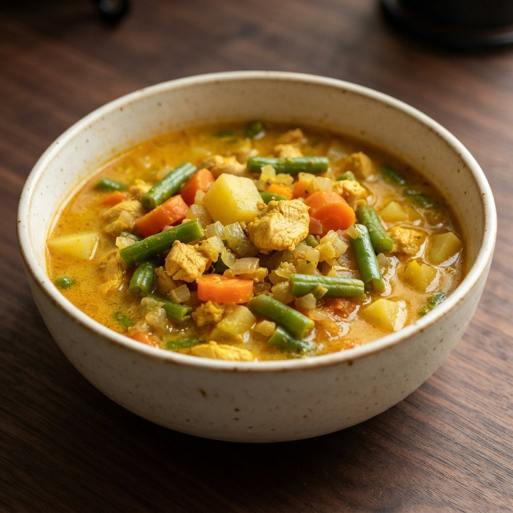 Silky Coconut Chicken Curry Soup