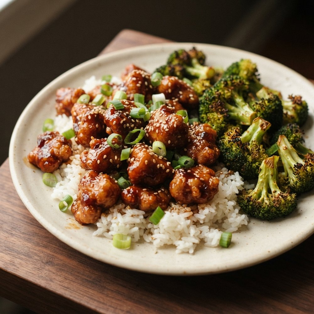 Sheet Pan General Tso's Chicken and Broccoli