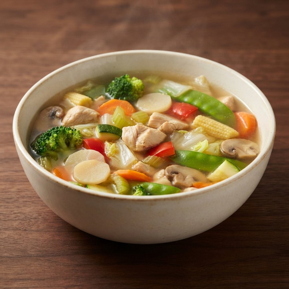 Chinese-Style Chicken and Vegetable Soup