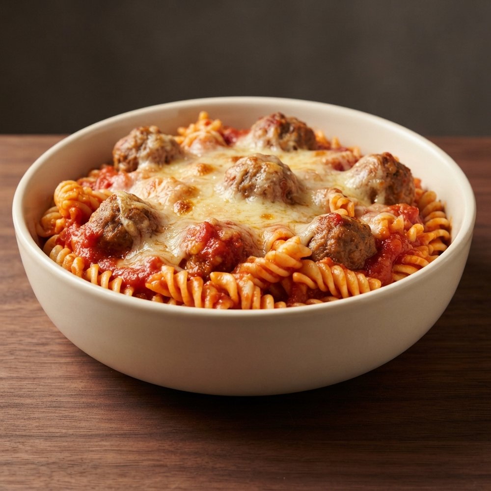 Baked Meatball Pasta Casserole