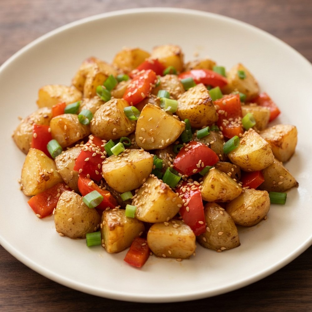 Spicy Red Pepper Potato Skillet