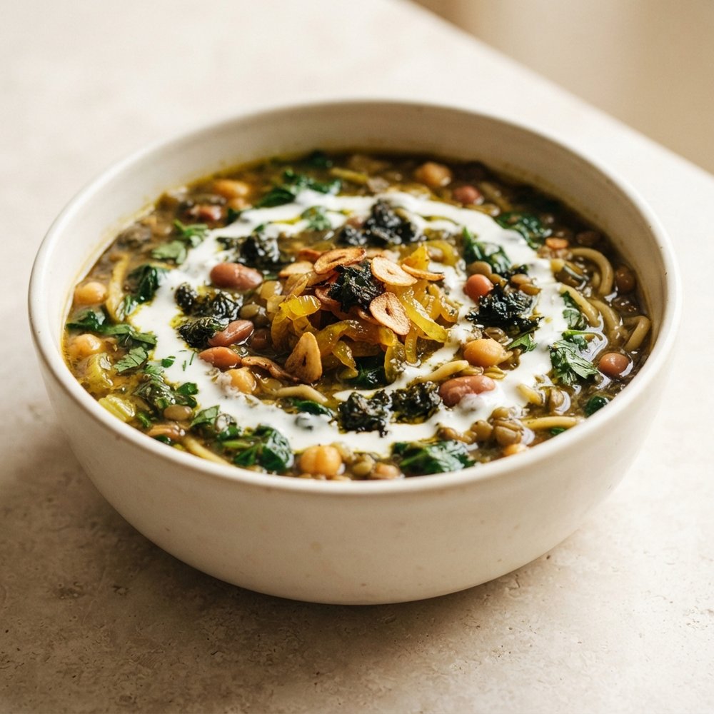 Persian Herb and Noodle Stew (Ash Reshteh)