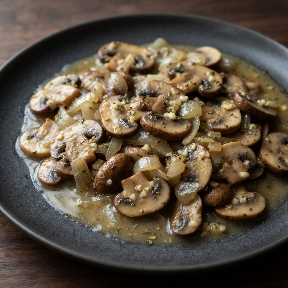 Sautéed Mushrooms with White Wine Pan Sauce
