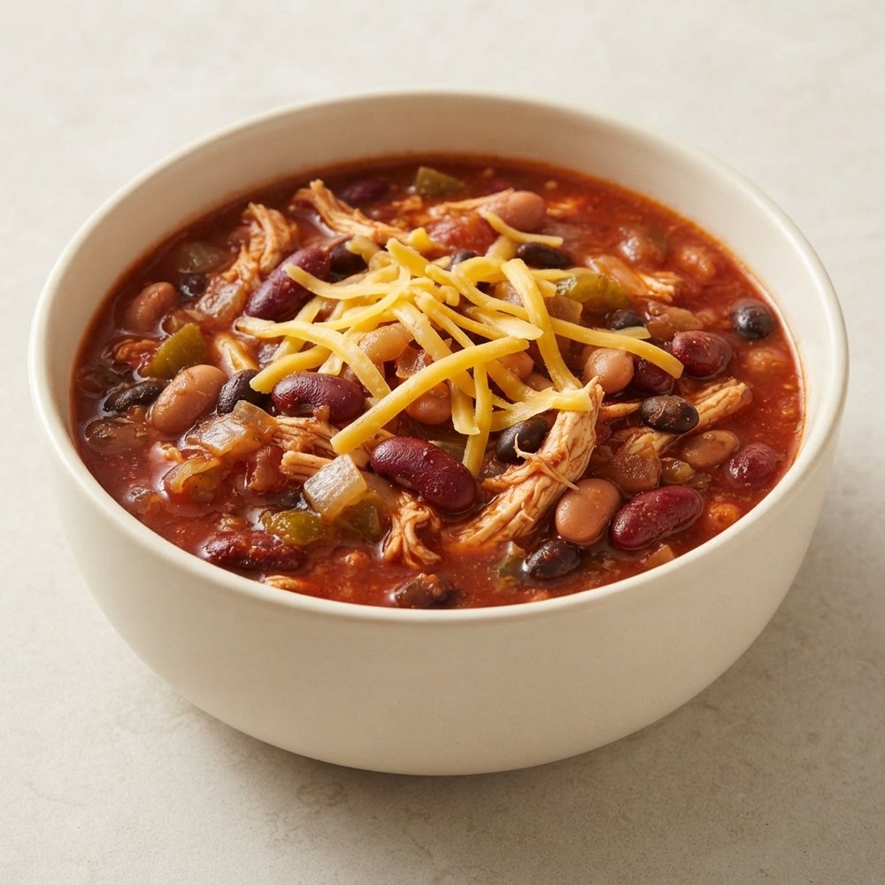 Crockpot Sweet Chicken and Three-Bean Chili