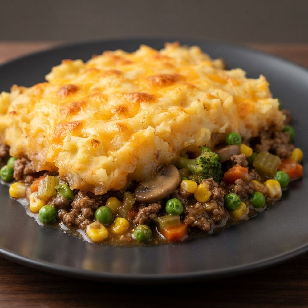 Pressure Cooker Shepherd’s Pie with Potatoes and Yams