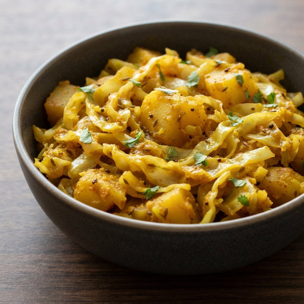 Cabbage and Potato Indian Sabji