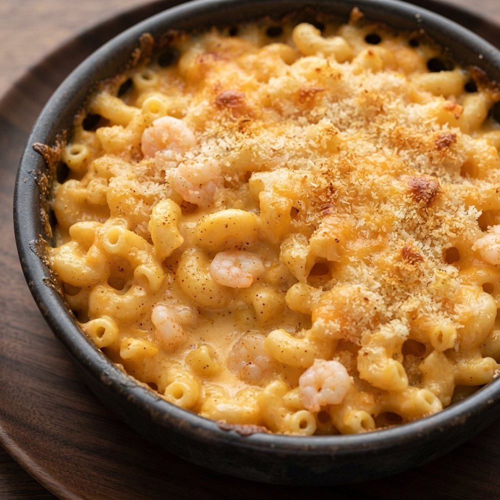 Cheddar Macaroni with Shrimp