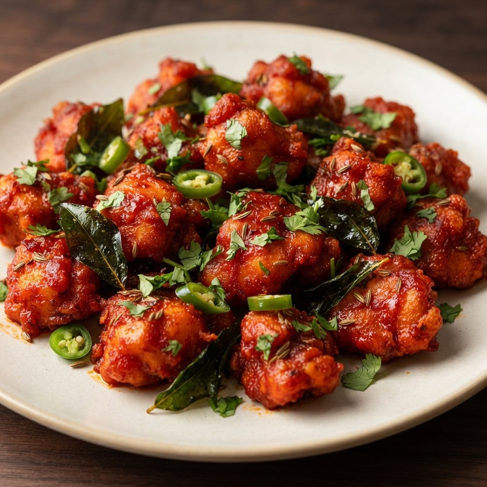Spicy South Indian Chicken 65 Bites