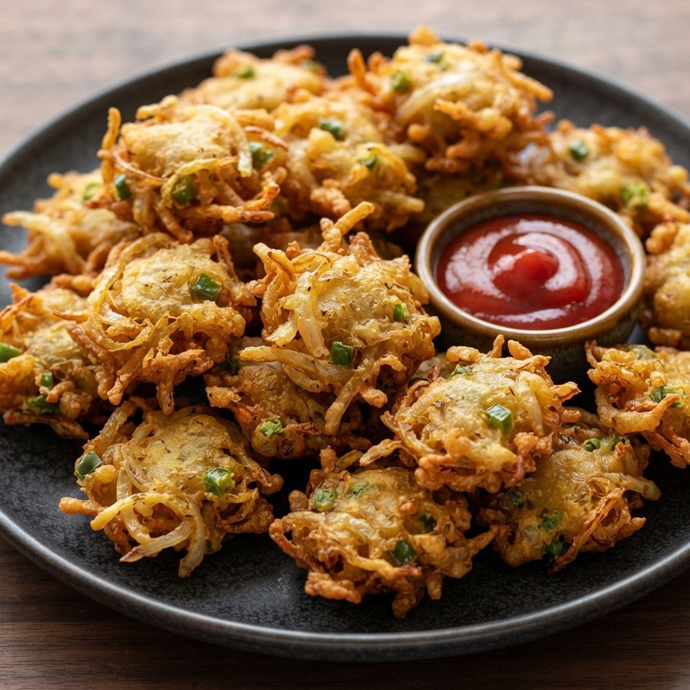 Onion and Jalapeño Pakoras