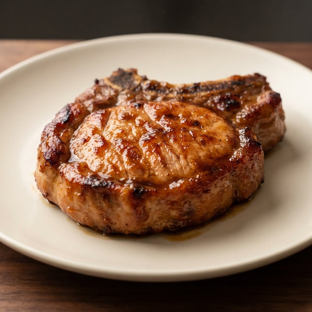 Honey-Bourbon Apple Cider Glazed Pork Chops