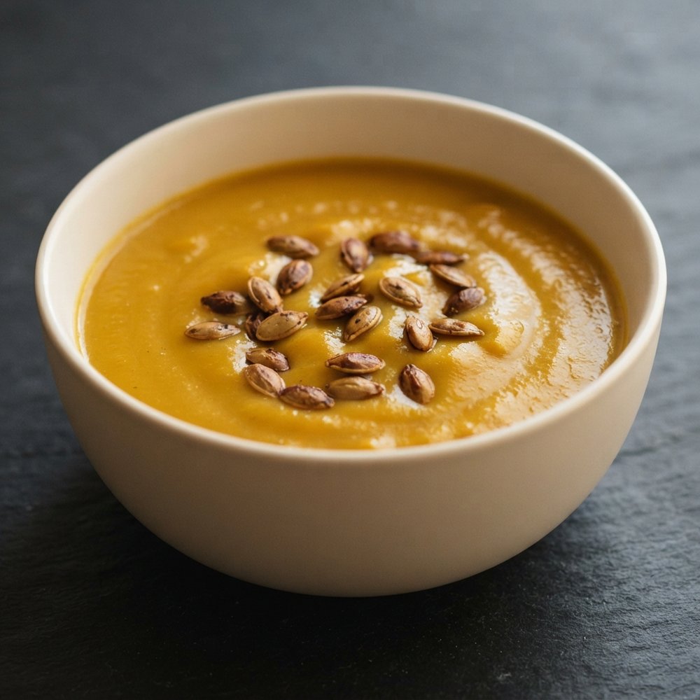 Thai-Inspired Roasted Acorn Squash Soup (Vegan)
