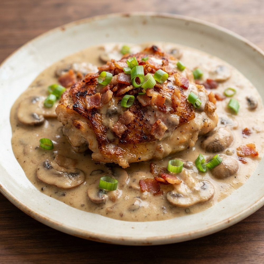 Keto Creamy Smothered Chicken Thighs