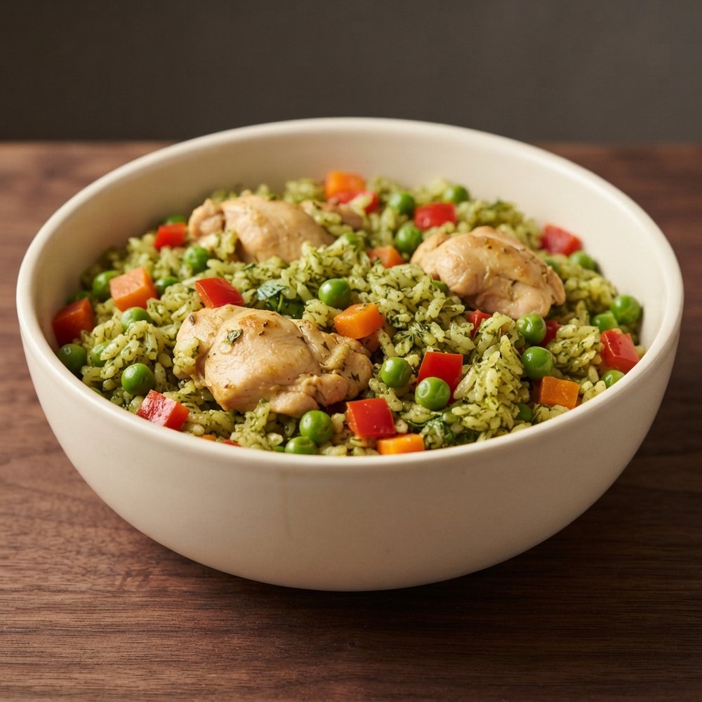 Peruvian-Style Chicken with Cilantro Rice (Arroz con Pollo) (2000 kcal OMAD)