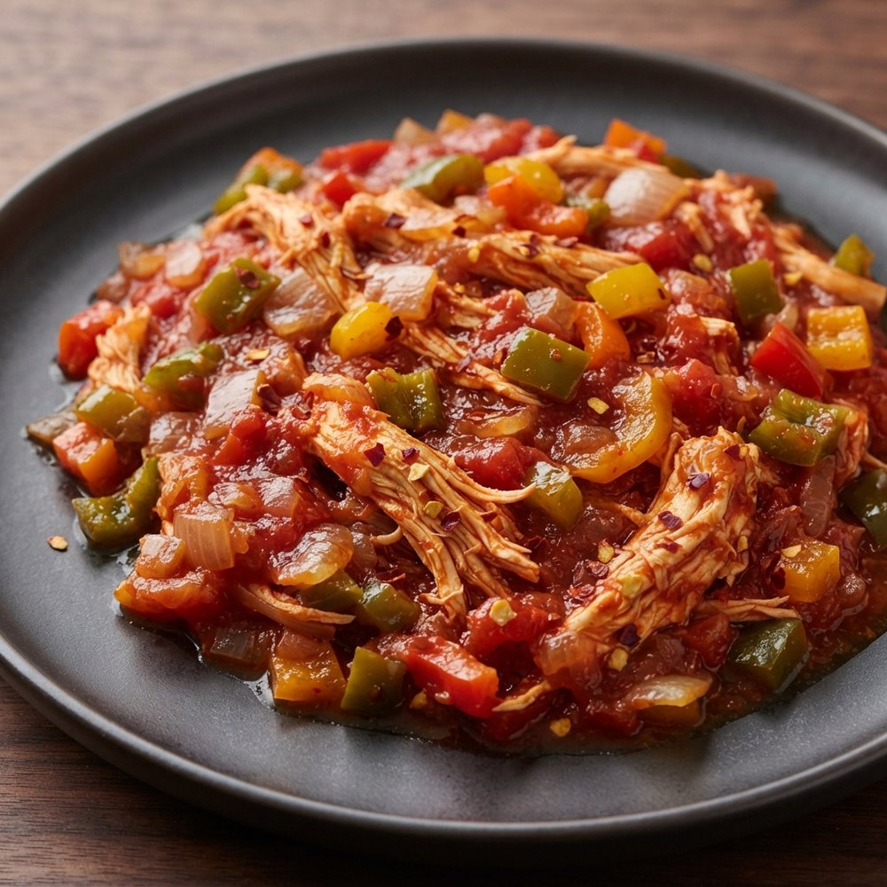 Fiery Slow-Cooker Chicken Cacciatore in Red Wine
