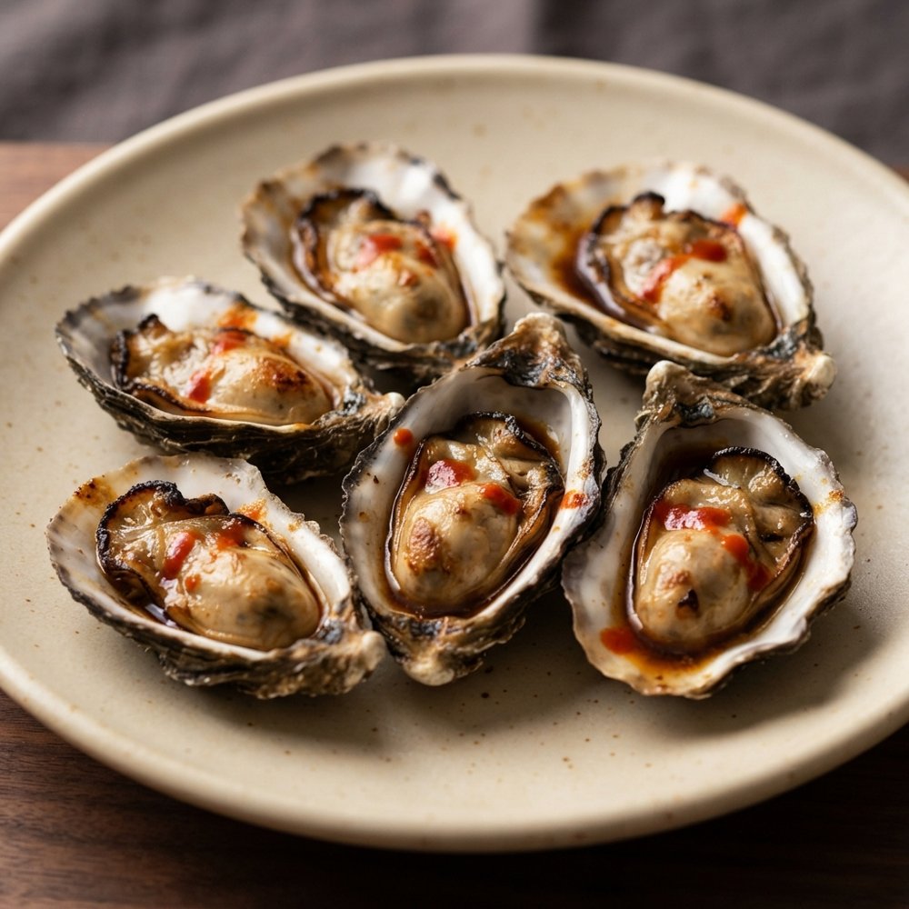 Air Fryer Oysters on the Half Shell