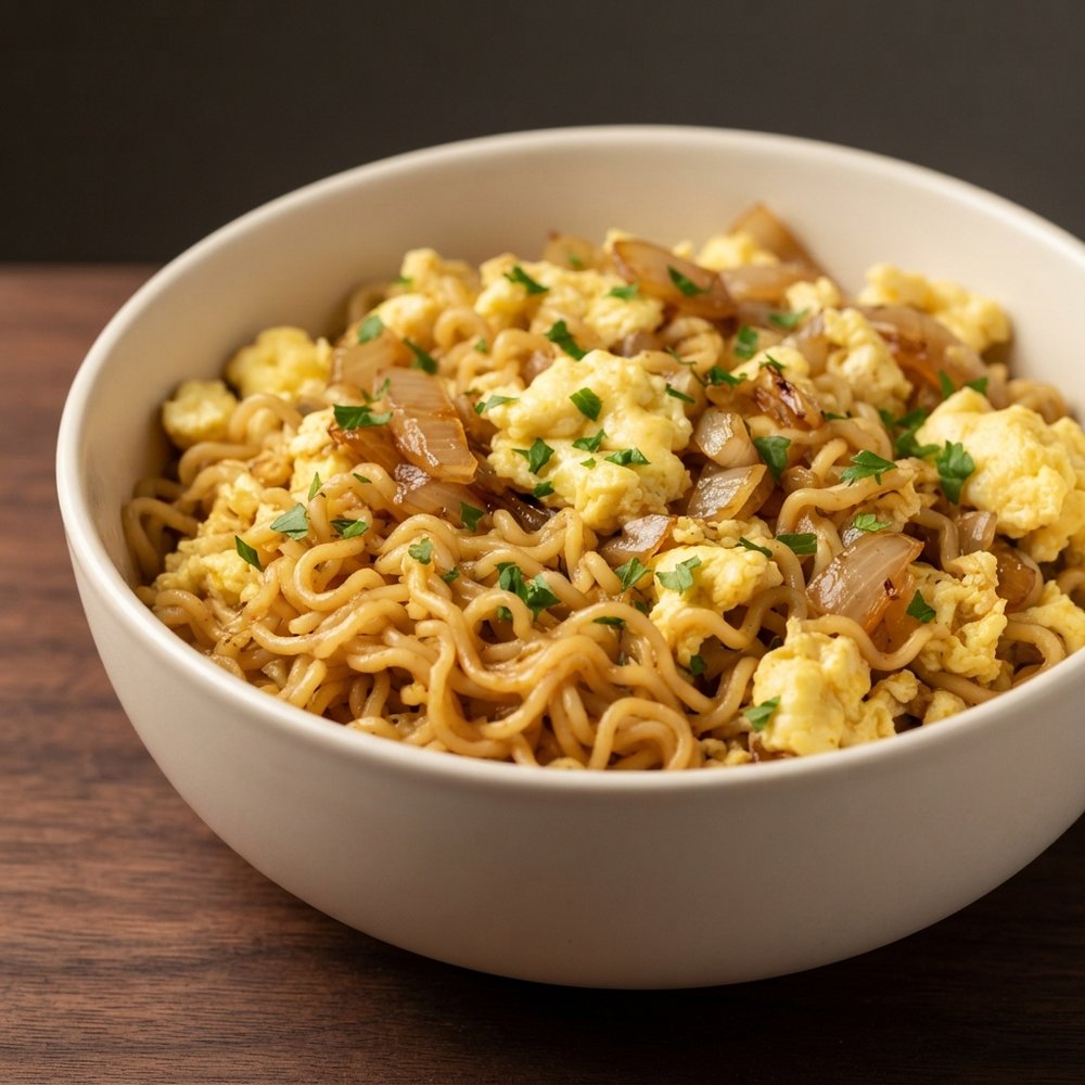 Scrambled Eggs with Ramen Noodles