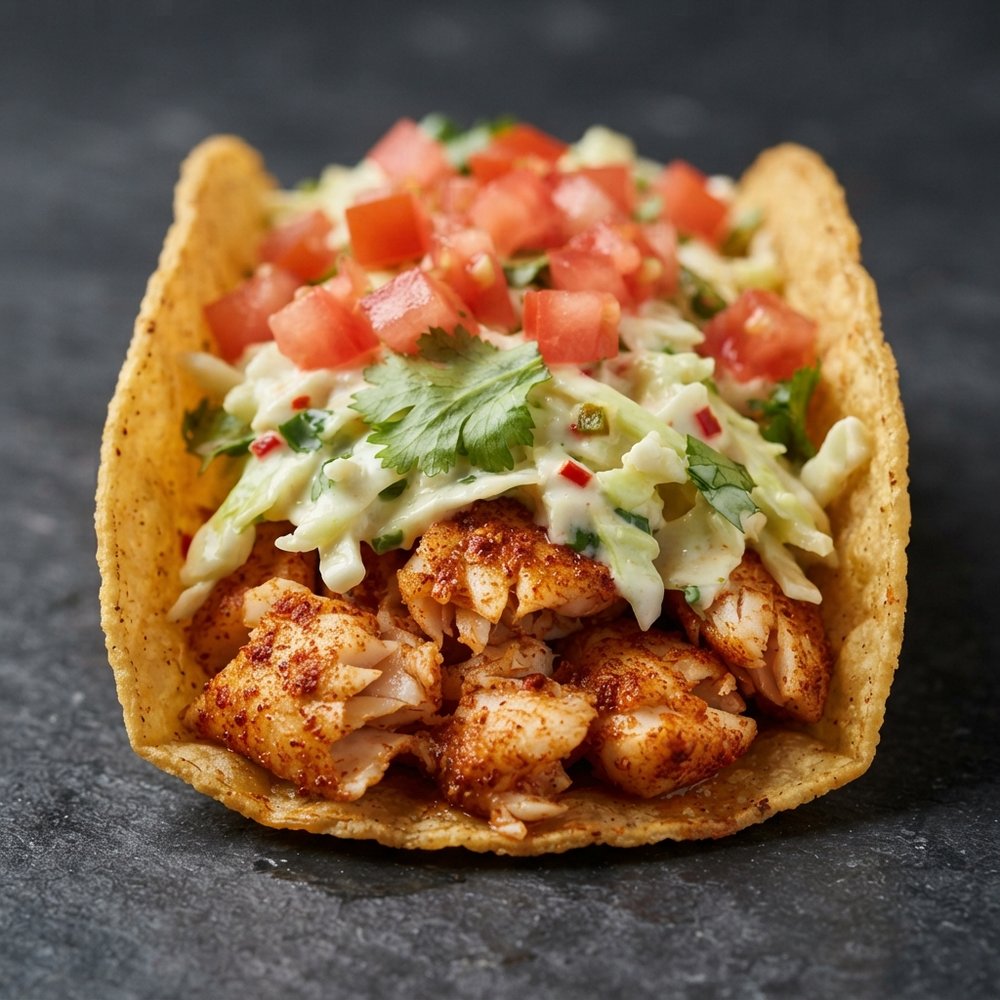 Spicy Fish Tacos with Fresh Lime Sauce
